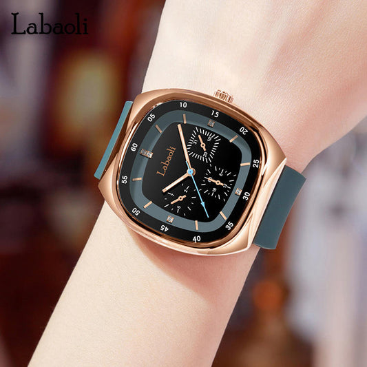 Fashionable new silicone strap, color can be customized, suitable for women's quartz watch