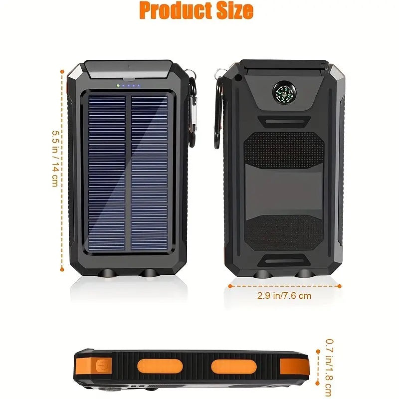 26800mAh solar power charger with flashlight waterproof portable external battery charger